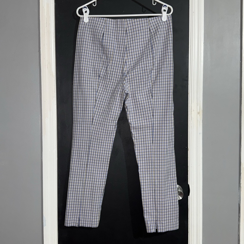 Ann Taylor Plaid Stretch Skinny Pants Size: 10 Inseam: 26” - Picture 2 of 8